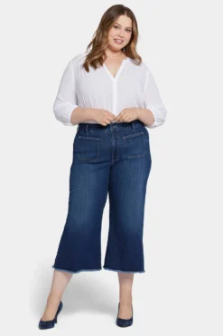 Patchie Wide Leg Capri Jeans In Plus Size - Fanciful -Nydj Apparel Shop WMNSCP8571 FNCFL 4
