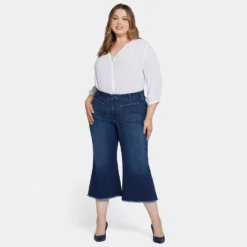 Patchie Wide Leg Capri Jeans In Plus Size - Fanciful -Nydj Apparel Shop WMNSCP8571 FNCFL DPA