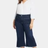 Patchie Wide Leg Capri Jeans In Plus Size - Sublime