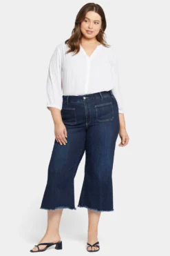 Patchie Wide Leg Capri Jeans In Plus Size - Sublime 9 Patchie Wide Leg Capri Jeans In Plus Size - Sublime -Nydj Apparel Shop WMNSCP8571 SBLME 4