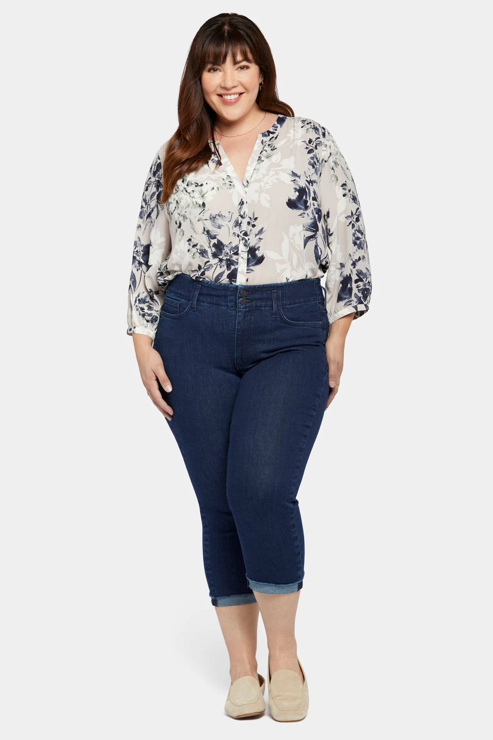 Chloe Capri Jeans In Plus Size - Mystique 1 Chloe Capri Jeans In Plus Size - Mystique