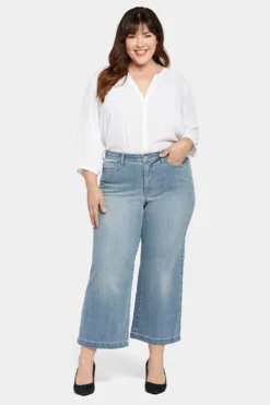 Teresa Wide Leg Ankle Jeans In Plus Size - Thistle Falls 9 Teresa Wide Leg Ankle Jeans In Plus Size - Thistle Falls -Nydj Apparel Shop WMSLKA3014 THFLS 4
