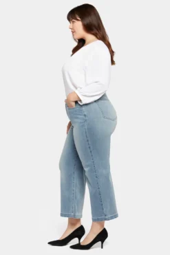 Teresa Wide Leg Ankle Jeans In Plus Size - Thistle Falls 10 Teresa Wide Leg Ankle Jeans In Plus Size - Thistle Falls -Nydj Apparel Shop WMSLKA3014 THFLS 5