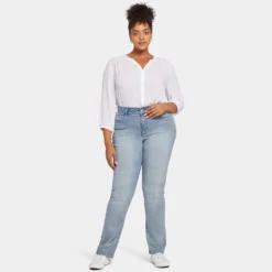 Marilyn Straight Jeans In Plus Size - Thistle Falls -Nydj Apparel Shop WMSLMS2299 THFLS DPA