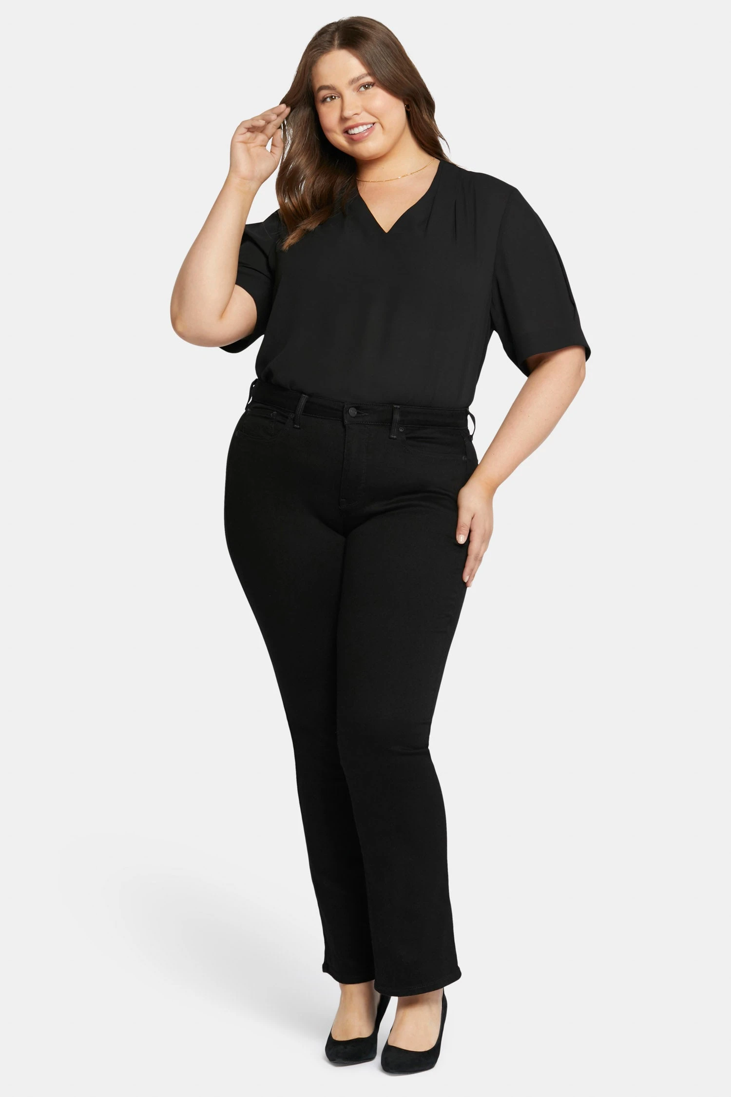 Barbara Bootcut Jeans In Plus Size - Black 1 Barbara Bootcut Jeans In Plus Size - Black
