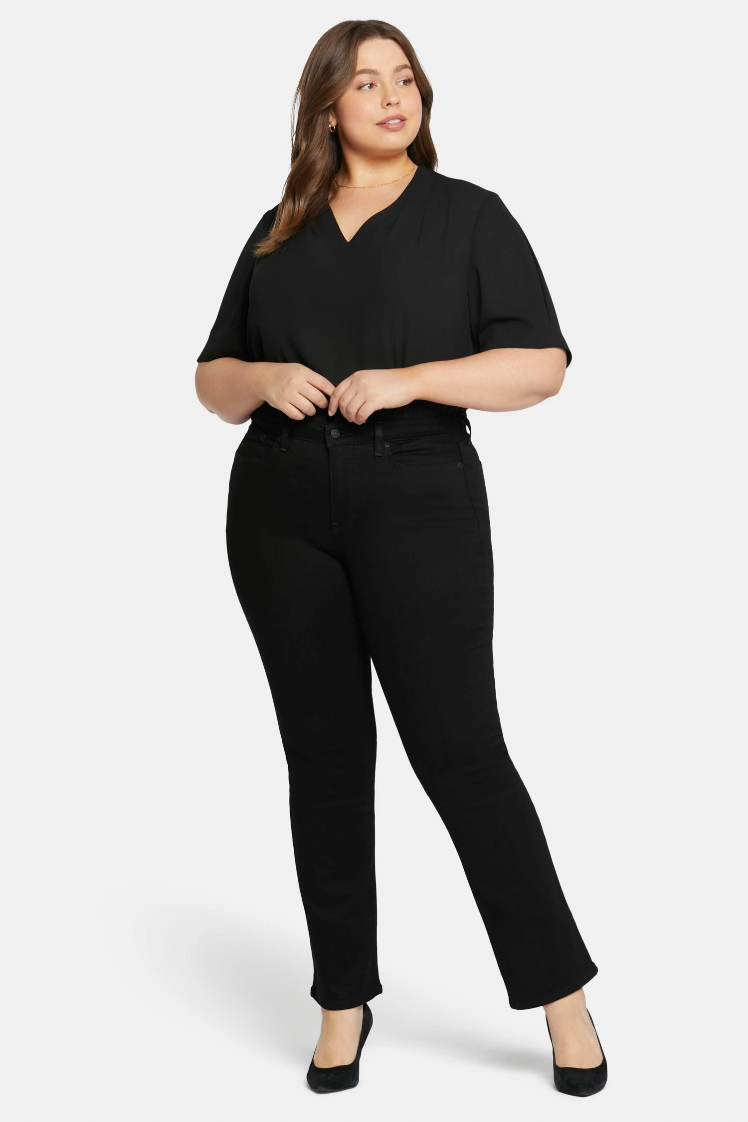 Barbara Bootcut Jeans In Plus Size - Black 4 Barbara Bootcut Jeans In Plus Size - Black - Image 4