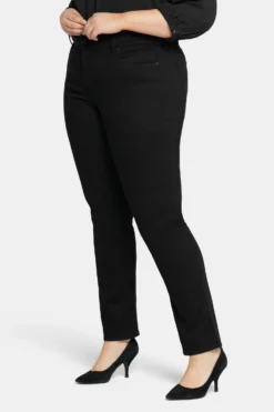 Marilyn Straight Jeans In Plus Size - Black 9 Marilyn Straight Jeans In Plus Size - Black -Nydj Apparel Shop WNBBMS8517 858 3