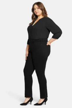 Marilyn Straight Jeans In Plus Size - Black 11 Marilyn Straight Jeans In Plus Size - Black -Nydj Apparel Shop WNBBMS8517 858 5