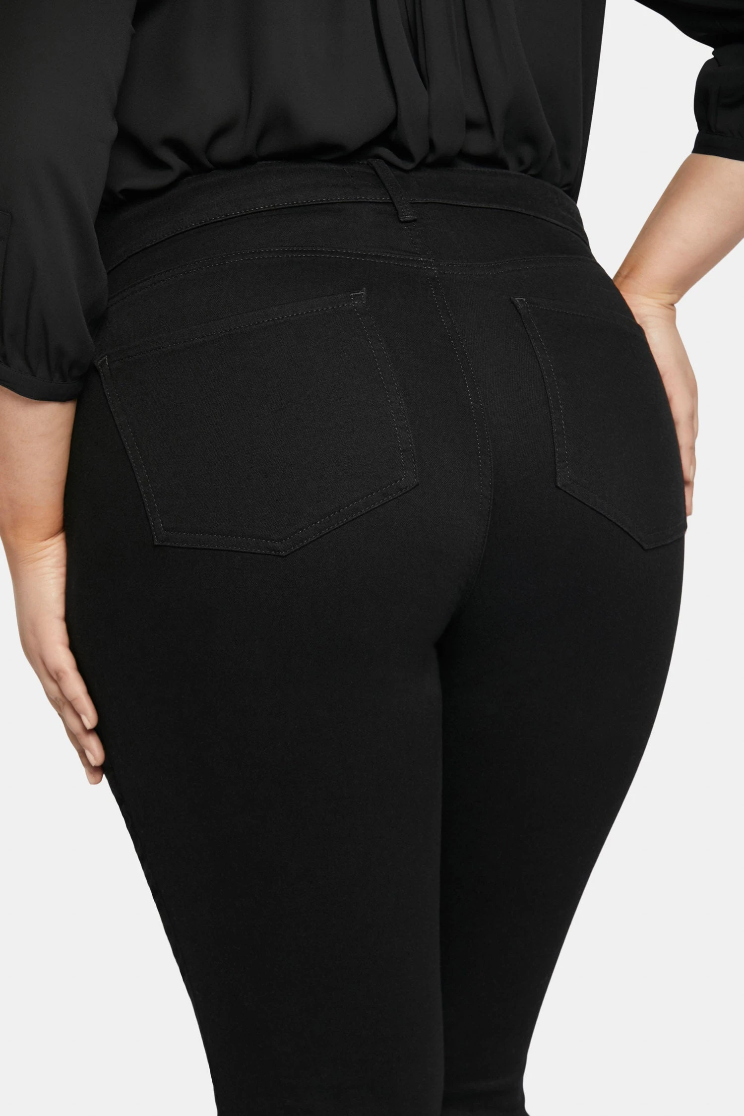 Marilyn Straight Jeans In Plus Size - Black 6 Marilyn Straight Jeans In Plus Size - Black - Image 6