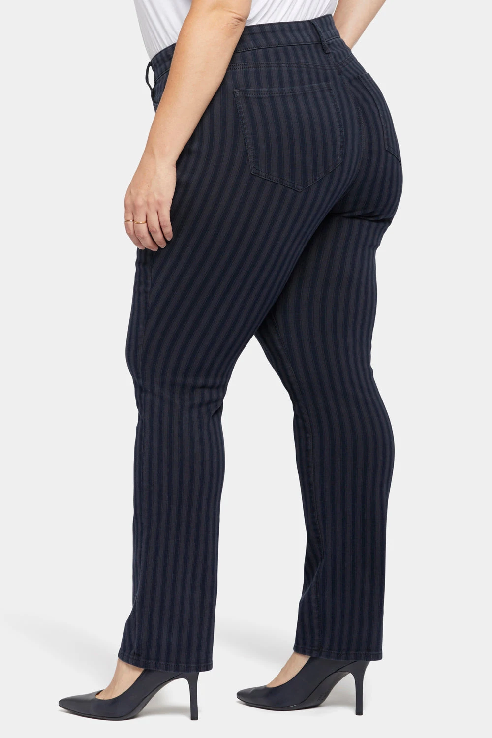 Marilyn Straight Jeans In Plus Size - Tahoe Stripe 2 Marilyn Straight Jeans In Plus Size - Tahoe Stripe - Image 2