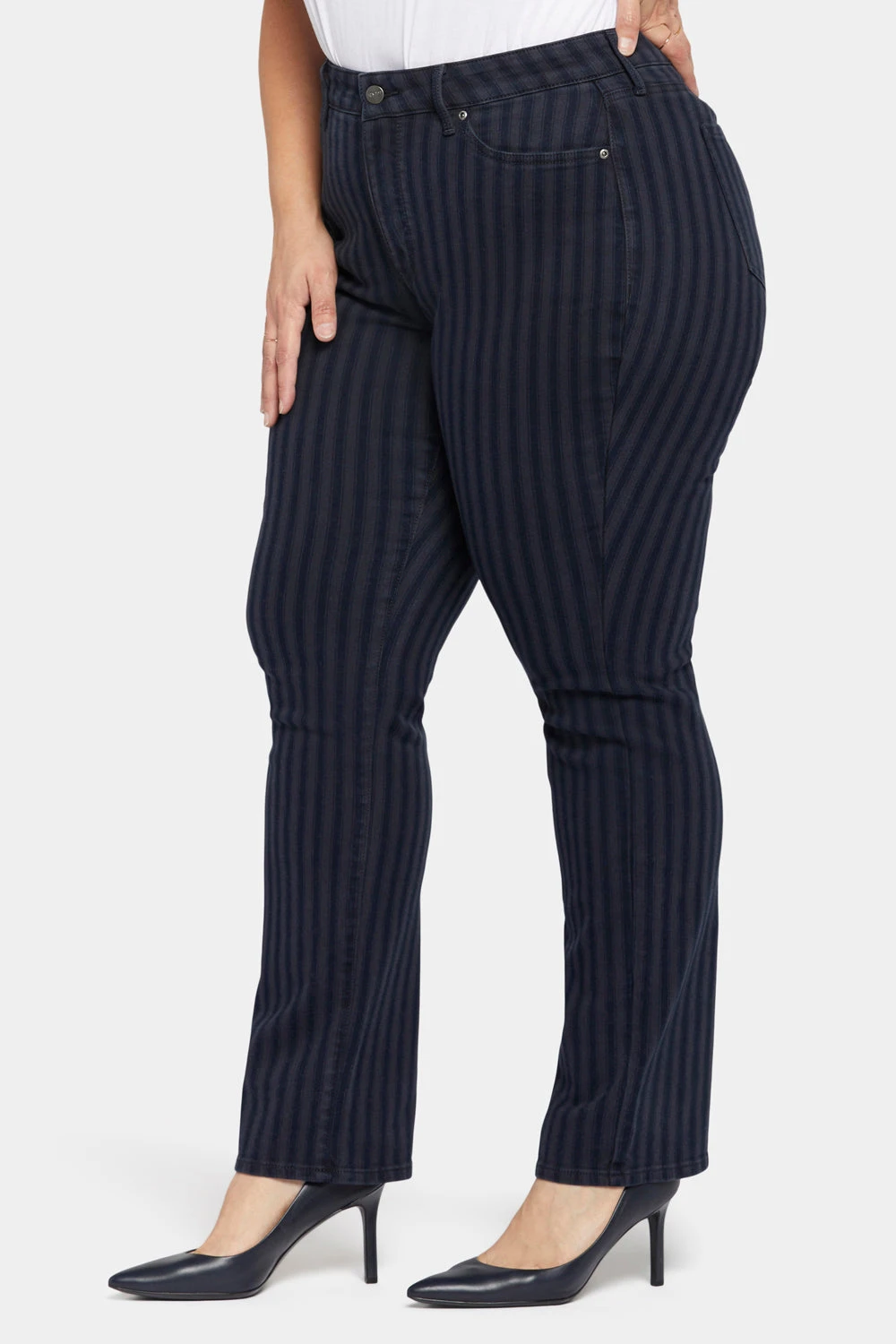 Marilyn Straight Jeans In Plus Size - Tahoe Stripe 3 Marilyn Straight Jeans In Plus Size - Tahoe Stripe - Image 3