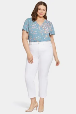Marilyn Straight Ankle Jeans In Petite Plus Size - Optic White 10 Marilyn Straight Ankle Jeans In Petite Plus Size - Optic White -Nydj Apparel Shop WPCWDMA8293 157 4