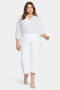 Patchie Wide Leg Capri Jeans In Petite Plus Size - Optic White 9 Patchie Wide Leg Capri Jeans In Petite Plus Size - Optic White -Nydj Apparel Shop WPFOSCP8571 157 4