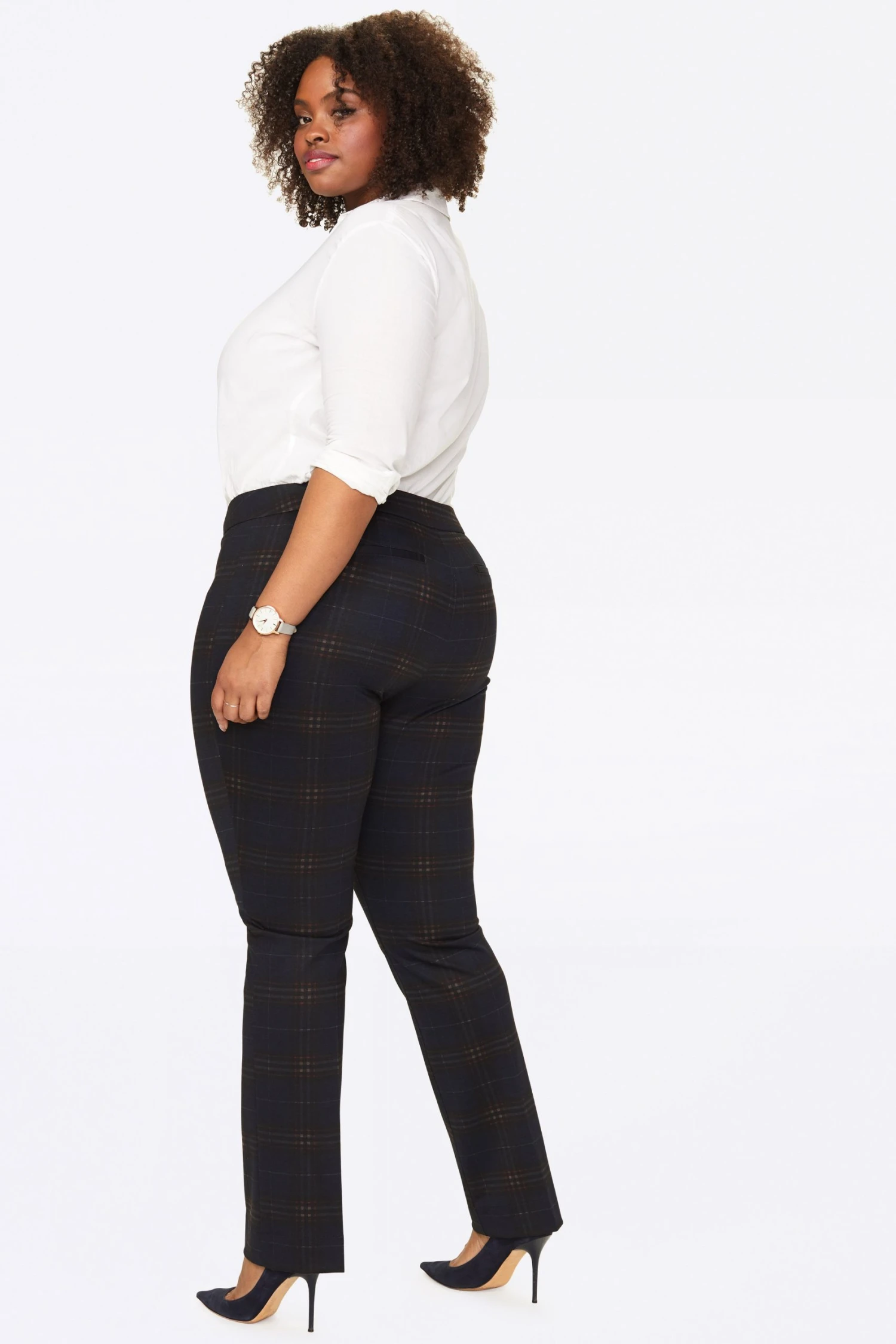 Slim Trouser Pants In Plus Size - Oakland Plaid 2 Slim Trouser Pants In Plus Size - Oakland Plaid - Image 2