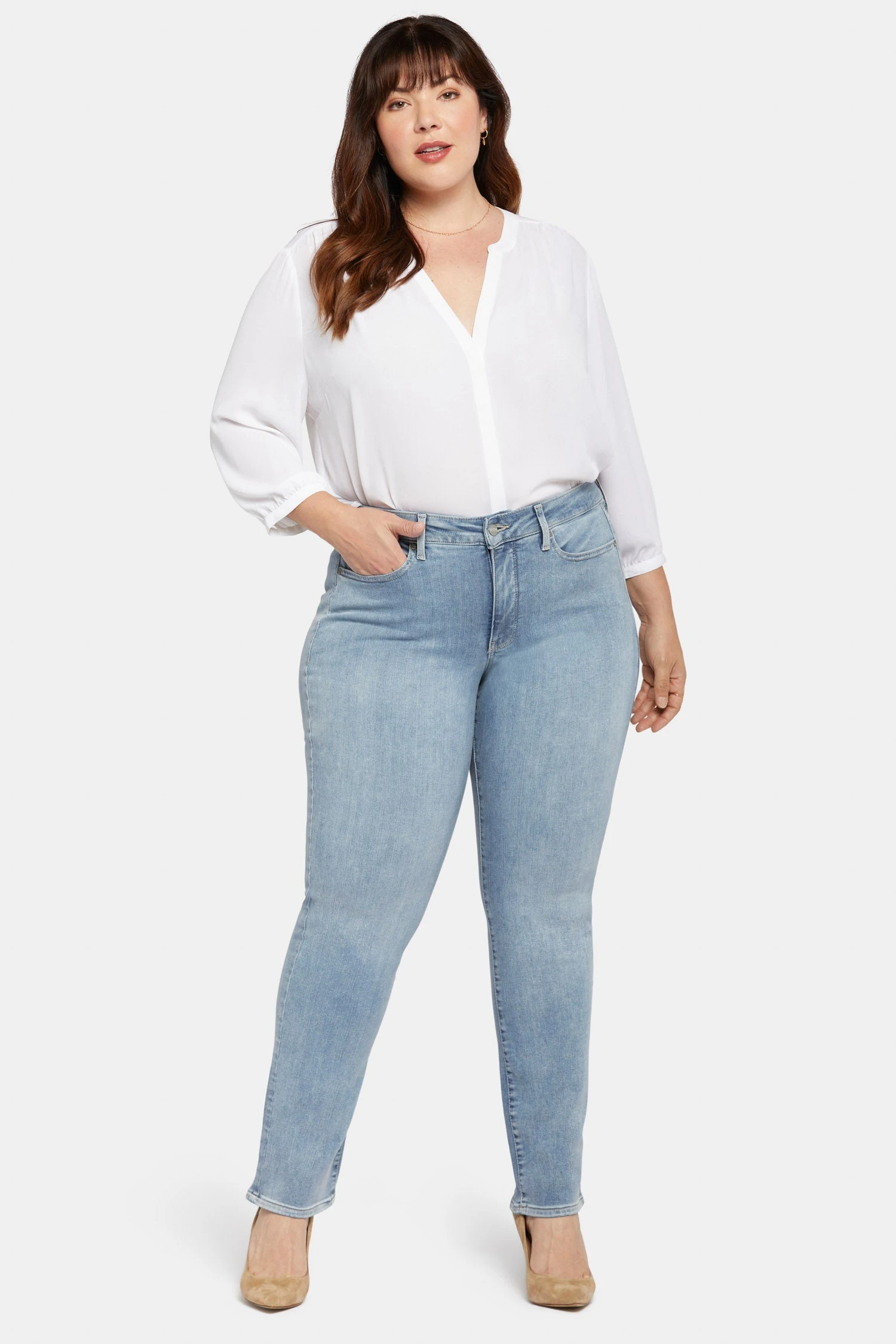 Marilyn Straight Jeans In Plus Size - Haley 1 Marilyn Straight Jeans In Plus Size - Haley