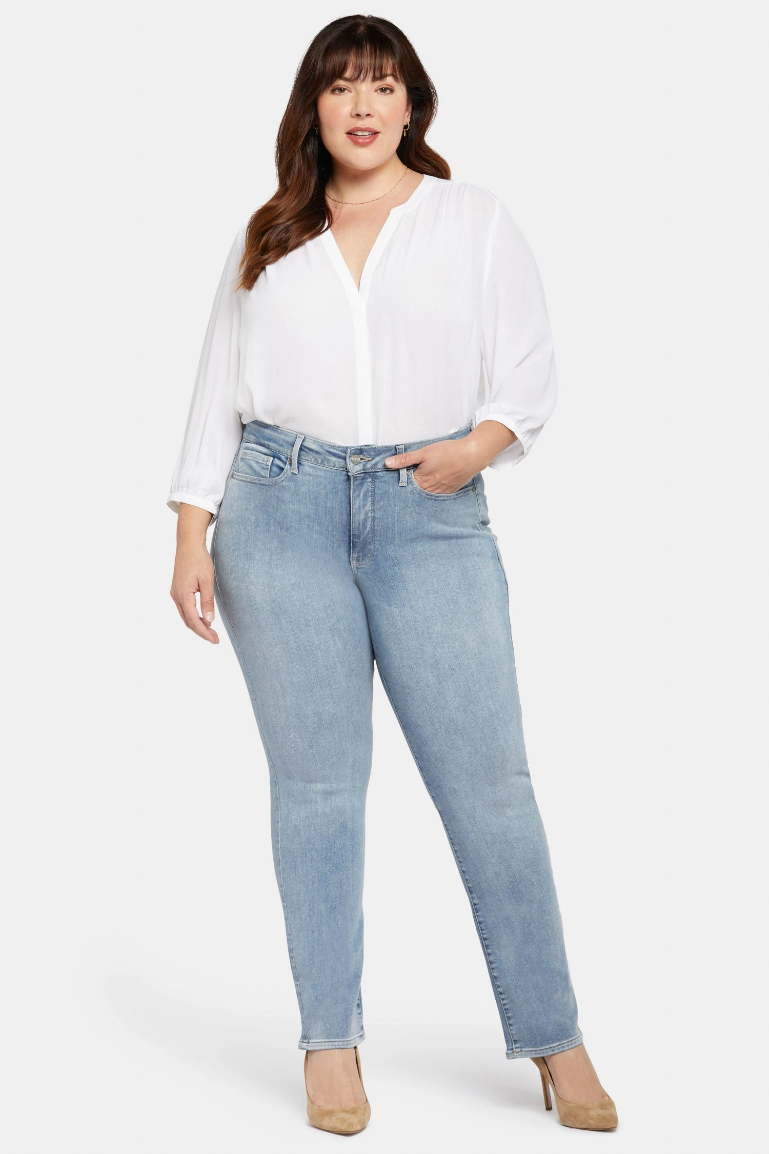 Marilyn Straight Jeans In Plus Size - Haley 4 Marilyn Straight Jeans In Plus Size - Haley - Image 4
