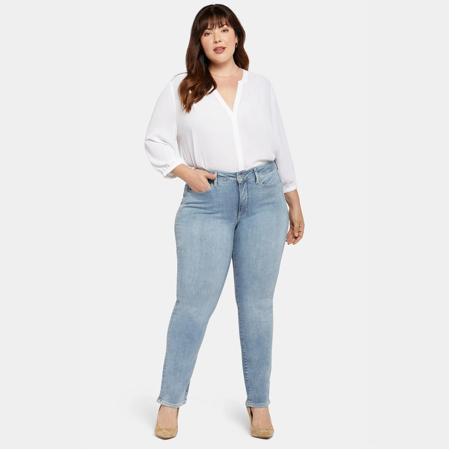 Marilyn Straight Jeans In Plus Size - Haley 7 Marilyn Straight Jeans In Plus Size - Haley - Image 7