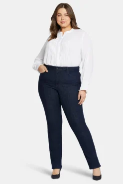 Marilyn Straight Jeans In Plus Size - Rinse -Nydj Apparel Shop WPRIMS8517 RINSE 4