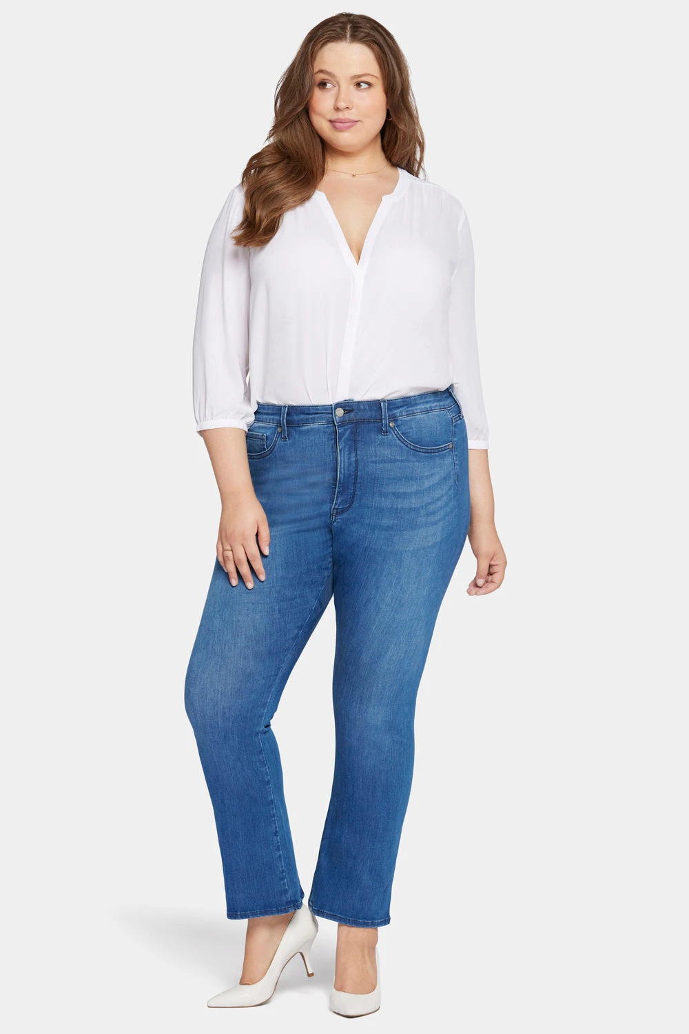 Le Silhouette Slim Bootcut Jeans In Petite Plus Size - Amour 4 Le Silhouette Slim Bootcut Jeans In Petite Plus Size - Amour - Image 4