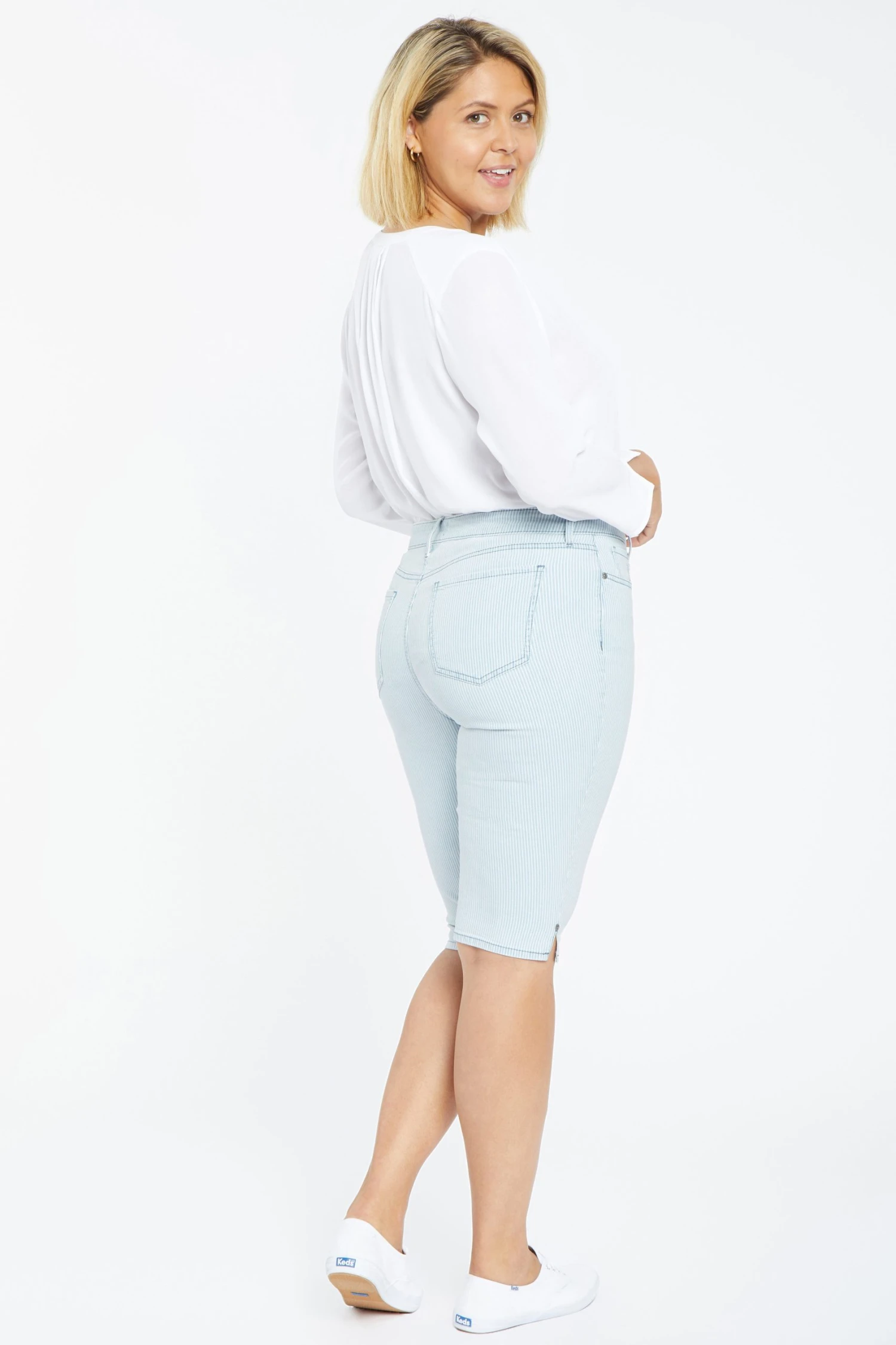 Capri Jeans In Plus Size - Rena Stripe 6 Capri Jeans In Plus Size - Rena Stripe - Image 6