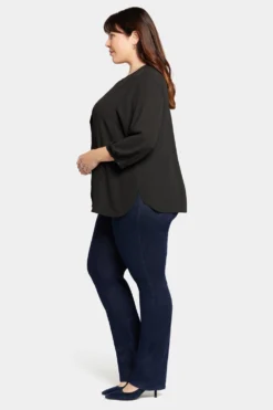 Pintuck Blouse In Plus Size - Black 9 Pintuck Blouse In Plus Size - Black -Nydj Apparel Shop WS1F0537 858 3 b5845534 3193 4842 a86e 57498756667d