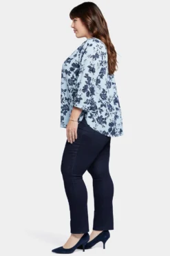 Pintuck Blouse In Plus Size - Rosemary Petals -Nydj Apparel Shop WS1F0537 F2028 3