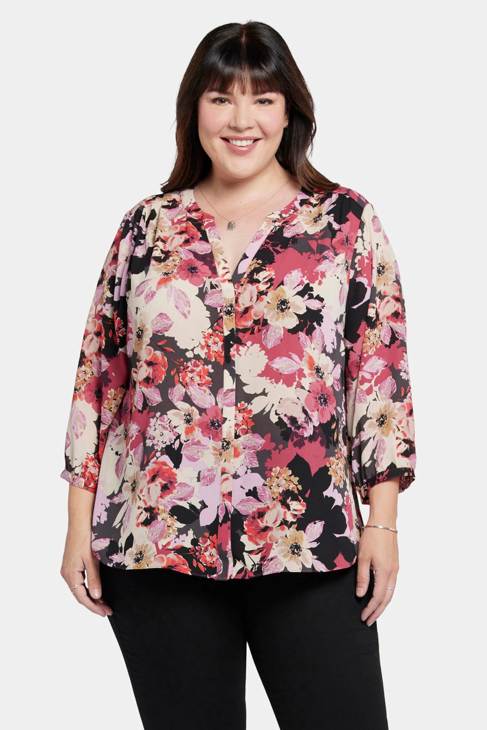 Pintuck Blouse In Plus Size - Helena 1 Pintuck Blouse In Plus Size - Helena