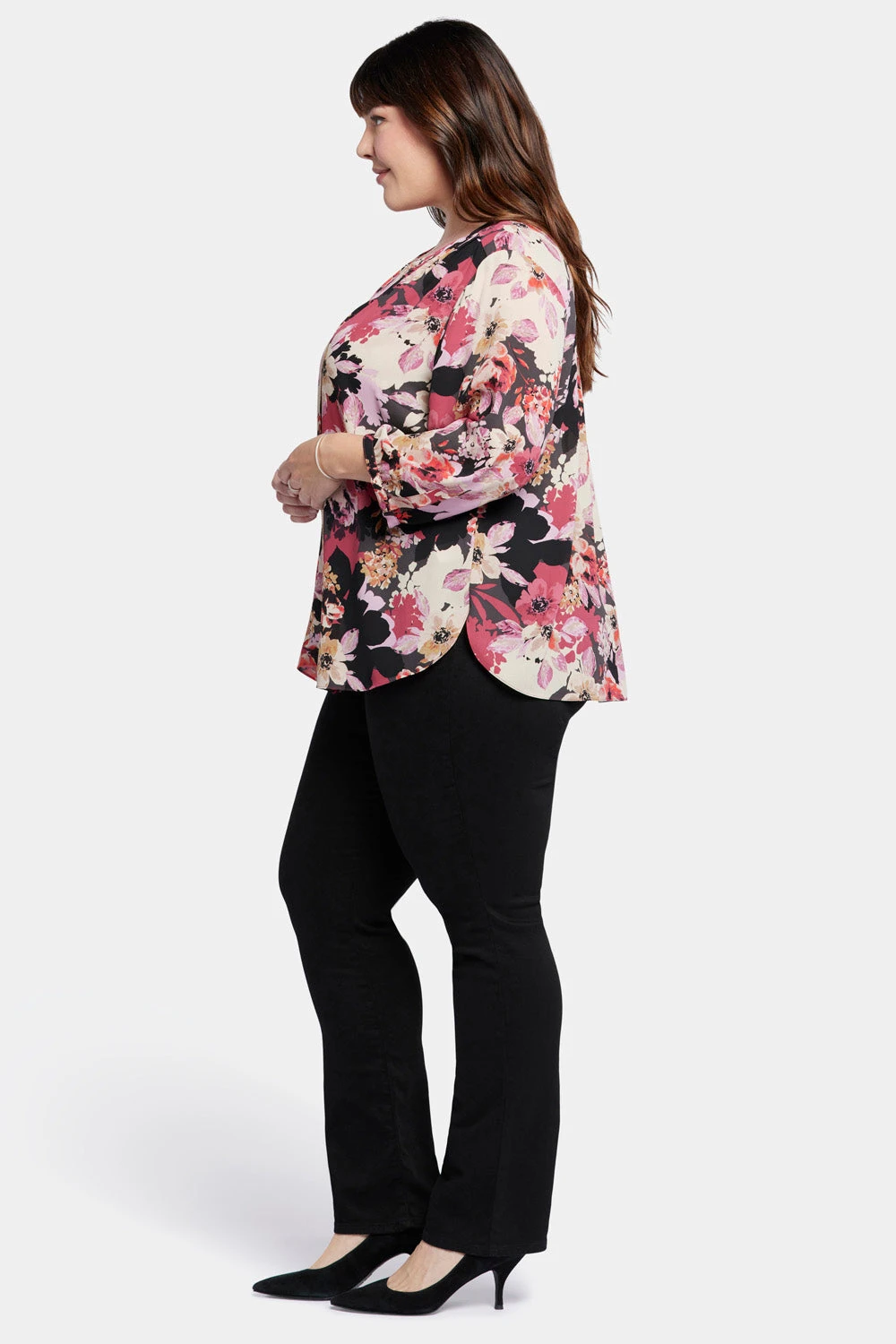 Pintuck Blouse In Plus Size - Helena 3 Pintuck Blouse In Plus Size - Helena - Image 3