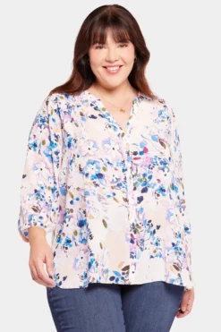 Pintuck Blouse In Plus Size - Genoa Park -Nydj Apparel Shop WS1F0537 H1056 5