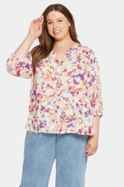 Pintuck Blouse In Plus Size - Fallen Leaf 10 Pintuck Blouse In Plus Size - Fallen Leaf -Nydj Apparel Shop WS1F0537 H1060 4 a3e44e10 4bfa 4ca1 a912 b39f04fe42a0