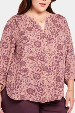 Pintuck Blouse In Plus Size - Viola Valley -Nydj Apparel Shop WS1F0537 H1095 6 d8c4094f f579 4ab5 9cc7 a07ede81f832