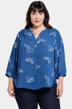 Pintuck Blouse In Plus Size - Verona Park -Nydj Apparel Shop WS1F0537 H2020 4