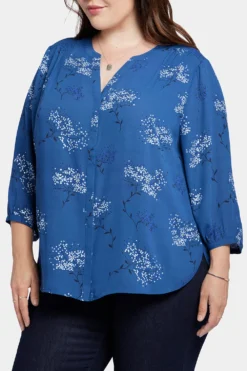 Pintuck Blouse In Plus Size - Verona Park -Nydj Apparel Shop WS1F0537 H2020 6