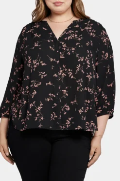 Pintuck Blouse In Plus Size - Cynthiana 11 Pintuck Blouse In Plus Size - Cynthiana -Nydj Apparel Shop WS1F0537 H2034 6