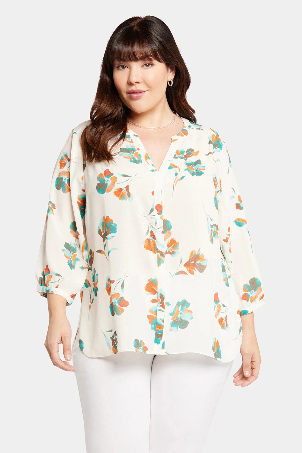 Pintuck Blouse In Plus Size - Dream Lily 1 Pintuck Blouse In Plus Size - Dream Lily