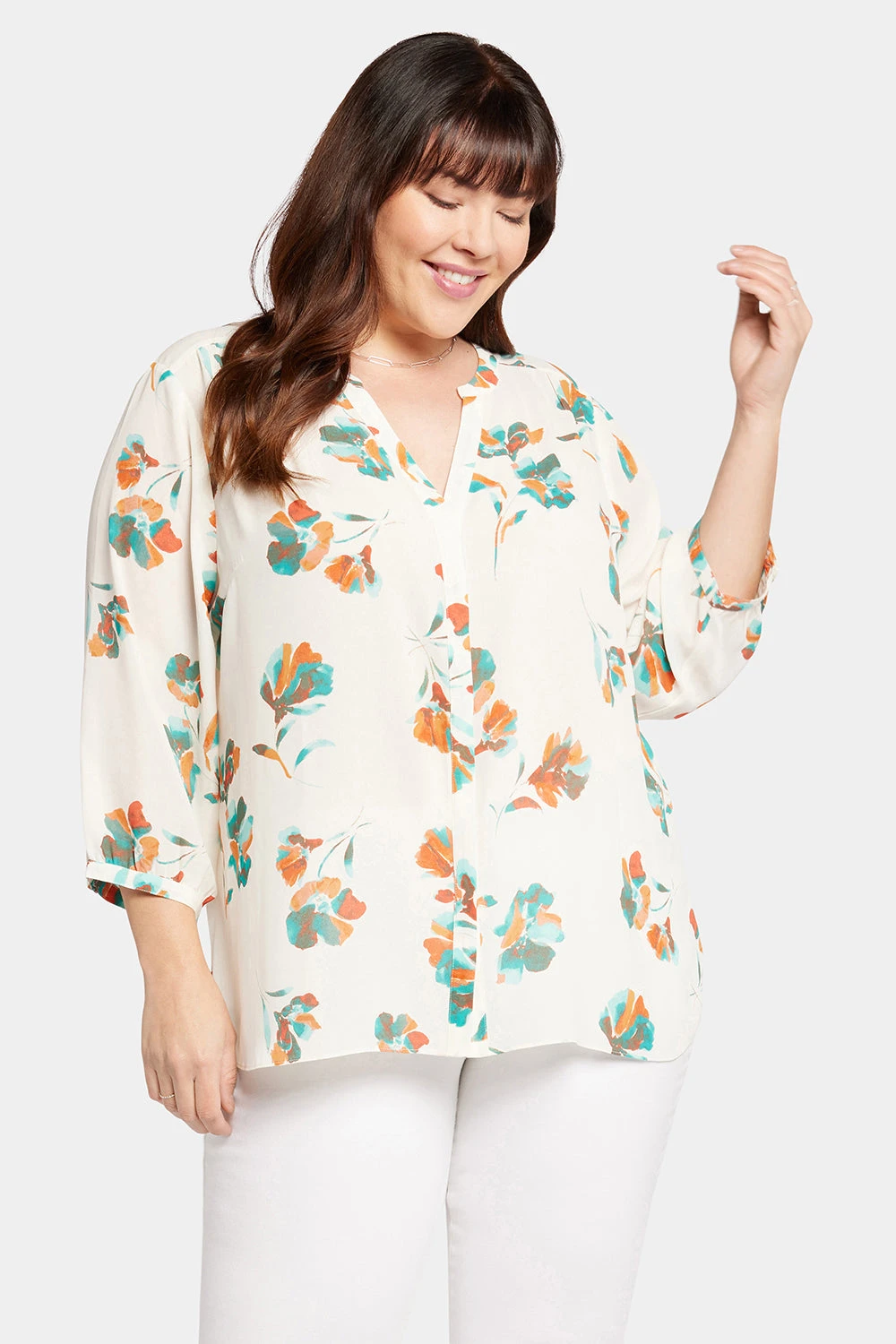 Pintuck Blouse In Plus Size - Dream Lily 4 Pintuck Blouse In Plus Size - Dream Lily - Image 4