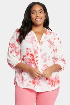 Pintuck Blouse In Plus Size - Bellarose -Nydj Apparel Shop WS1F0537 S2049 4 42a08e2e ec8d 46d9 808d 1eed32f5d304