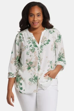 Pintuck Blouse In Plus Size - Alicia Glen -Nydj Apparel Shop WS1F0537 S2084 4