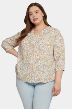 Pintuck Blouse In Plus Size - Angelonia -Nydj Apparel Shop WS1F0537 U1041 4