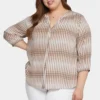Pintuck Blouse In Plus Size - Desert Oracle