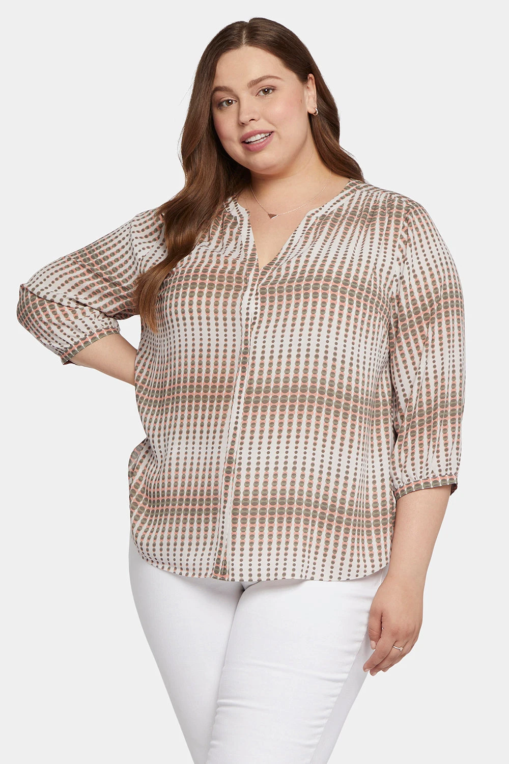Pintuck Blouse In Plus Size - Desert Oracle 1 Pintuck Blouse In Plus Size - Desert Oracle