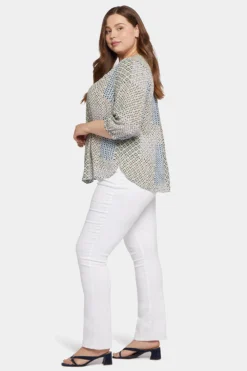 Pintuck Blouse In Plus Size - Demuth Geo -Nydj Apparel Shop WS1F0537 U1050 3