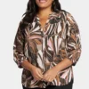 Pintuck Blouse In Plus Size - Half Moon Bay