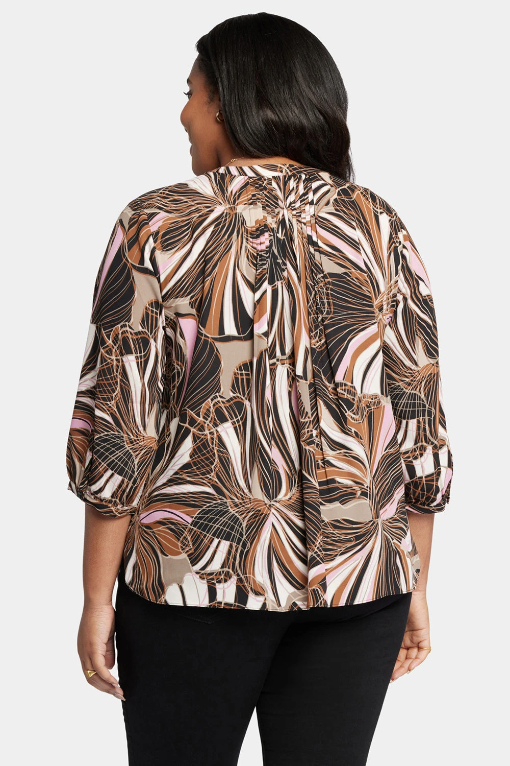 Pintuck Blouse In Plus Size - Half Moon Bay 2 Pintuck Blouse In Plus Size - Half Moon Bay - Image 2