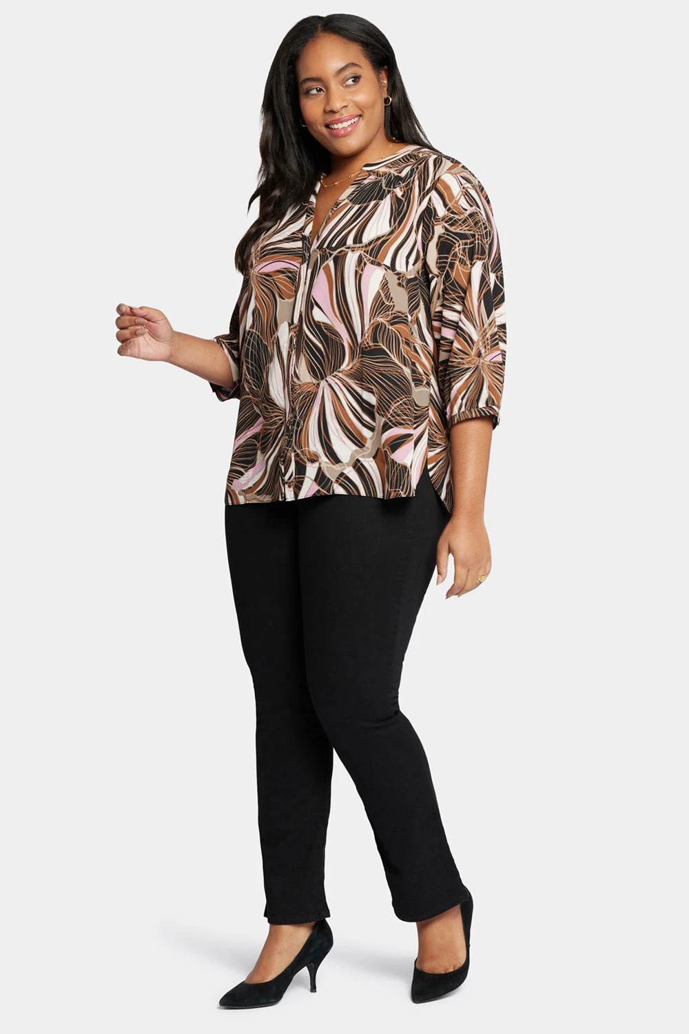 Pintuck Blouse In Plus Size - Half Moon Bay 3 Pintuck Blouse In Plus Size - Half Moon Bay - Image 3