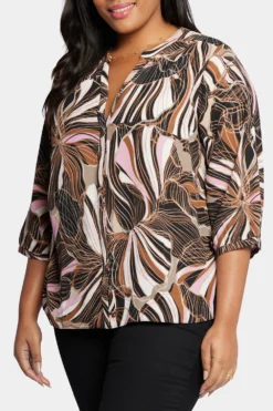Pintuck Blouse In Plus Size - Half Moon Bay 12 Pintuck Blouse In Plus Size - Half Moon Bay -Nydj Apparel Shop WS1F0537 U1083 6