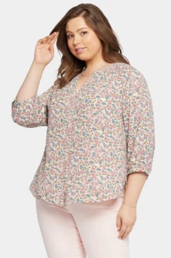 Pintuck Blouse In Plus Size - Harlowe Hill -Nydj Apparel Shop WS1F0537 U1087 3 e7dffbc7 1786 42ac 84eb cfd97959a88c