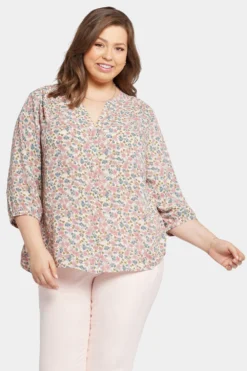 Pintuck Blouse In Plus Size - Harlowe Hill -Nydj Apparel Shop WS1F0537 U1087 4 9d58a4b9 113b 4781 b6f0 bf282a36ef33