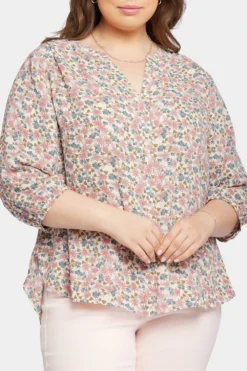 Pintuck Blouse In Plus Size - Harlowe Hill -Nydj Apparel Shop WS1F0537 U1087 6 fa4c684c 84fe 455b b71e 8c6635cec6ae