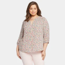 Pintuck Blouse In Plus Size - Harlowe Hill -Nydj Apparel Shop WS1F0537 U1087 DPA